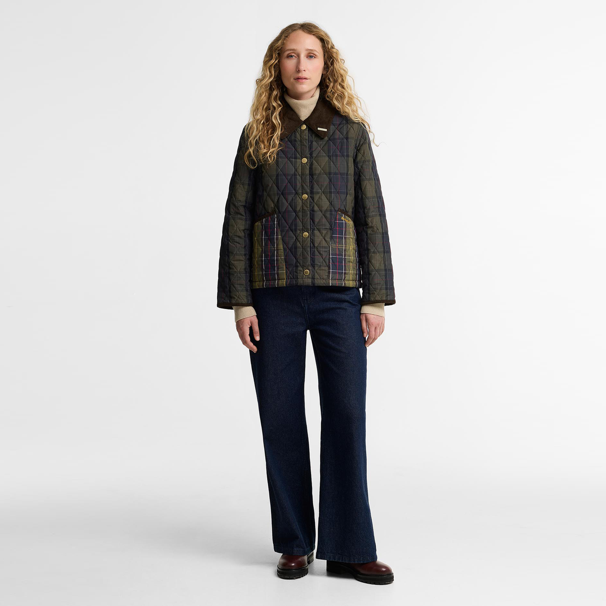 Reimagined Icons Tartan Cropped Liddesdale Quilted Jacket