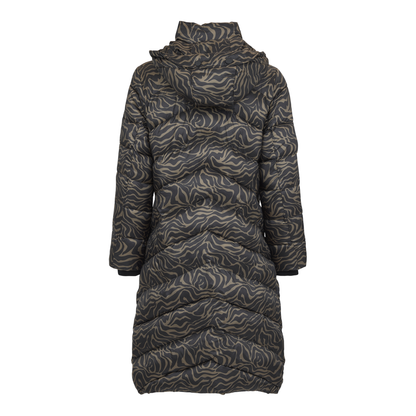 Animal Print Long Baffle Coat 