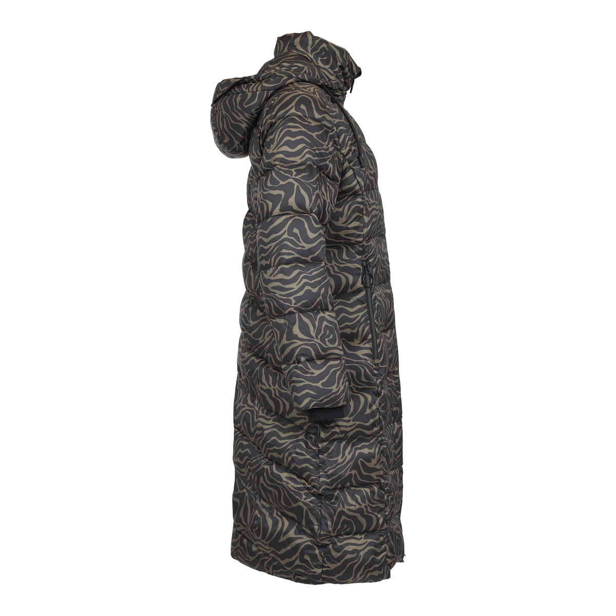 Animal Print Long Baffle Coat 