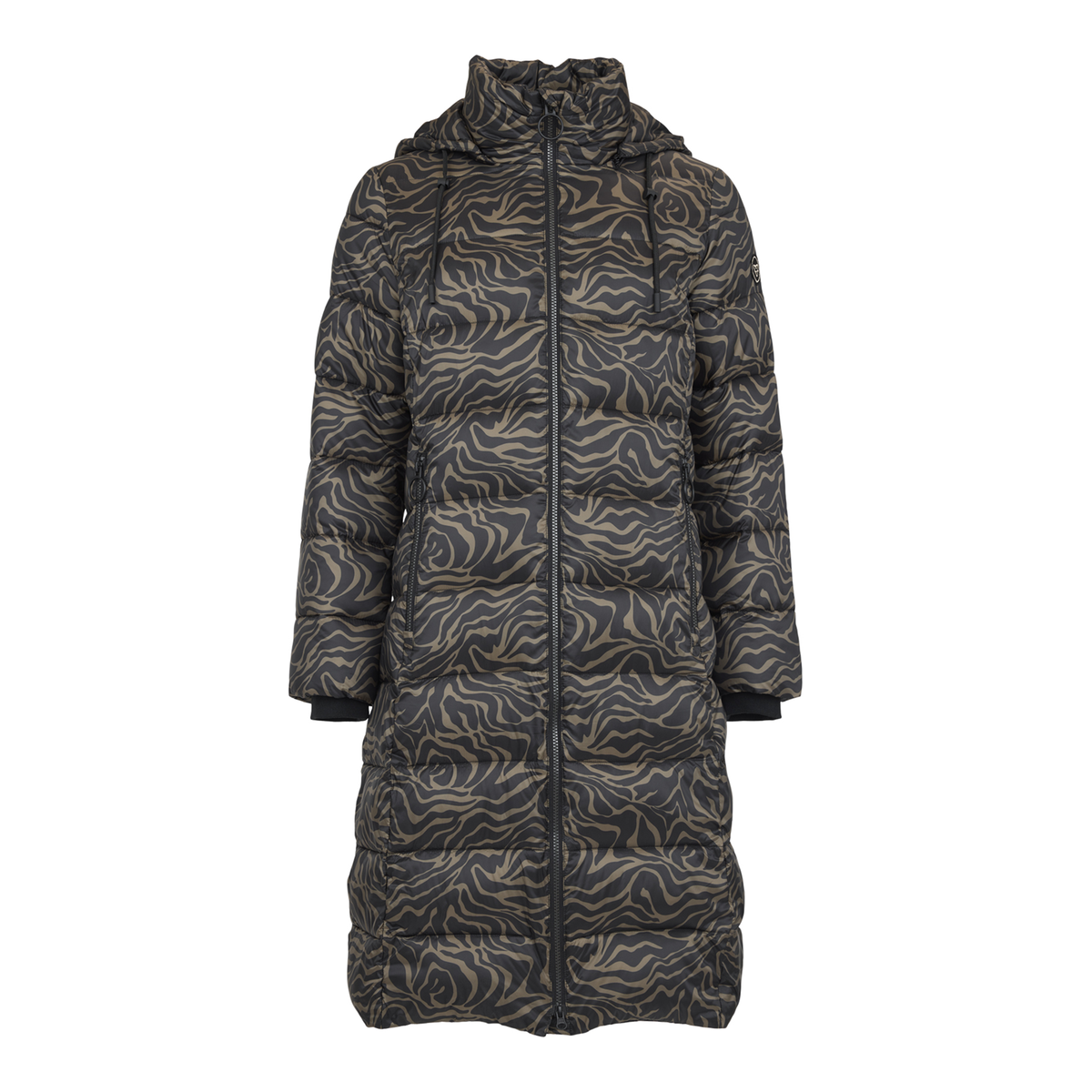 Animal Print Long Baffle Coat 