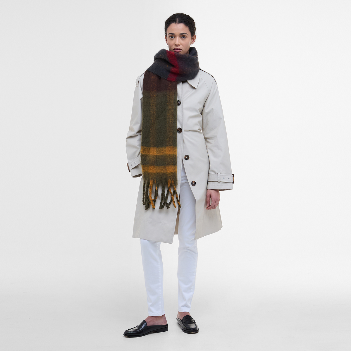 Isla Tartan Boucle Scarf
