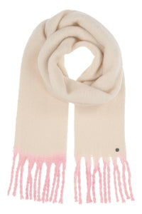 Fluffy Chunky Fringe Plain Dip Dye Scarf