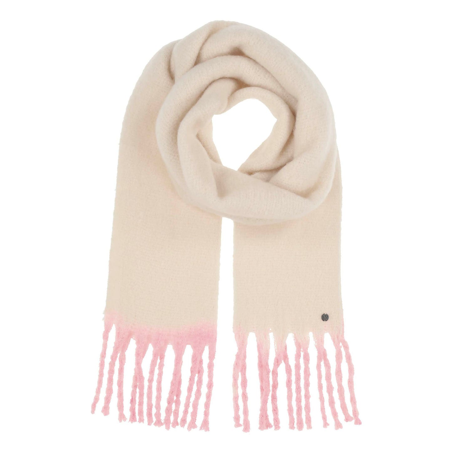 Fluffy Chunky Fringe Plain Dip Dye Scarf