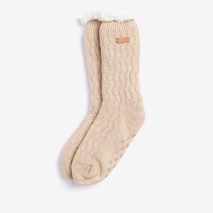 Cable Knit Lounge Socks
