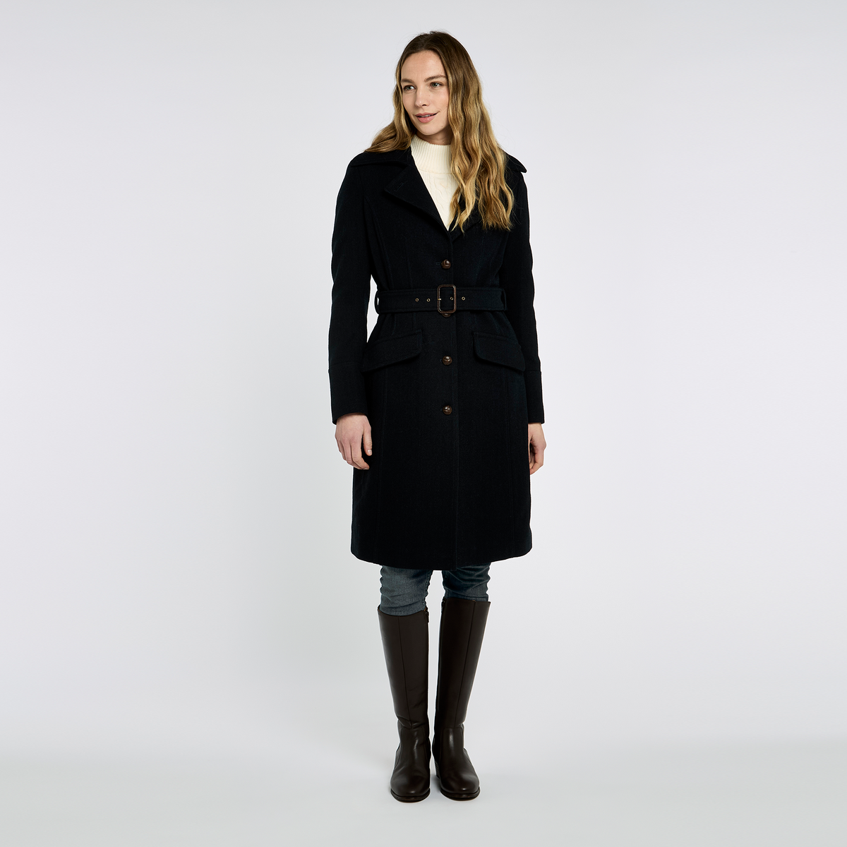 Brookvale Belted Tweed Coat