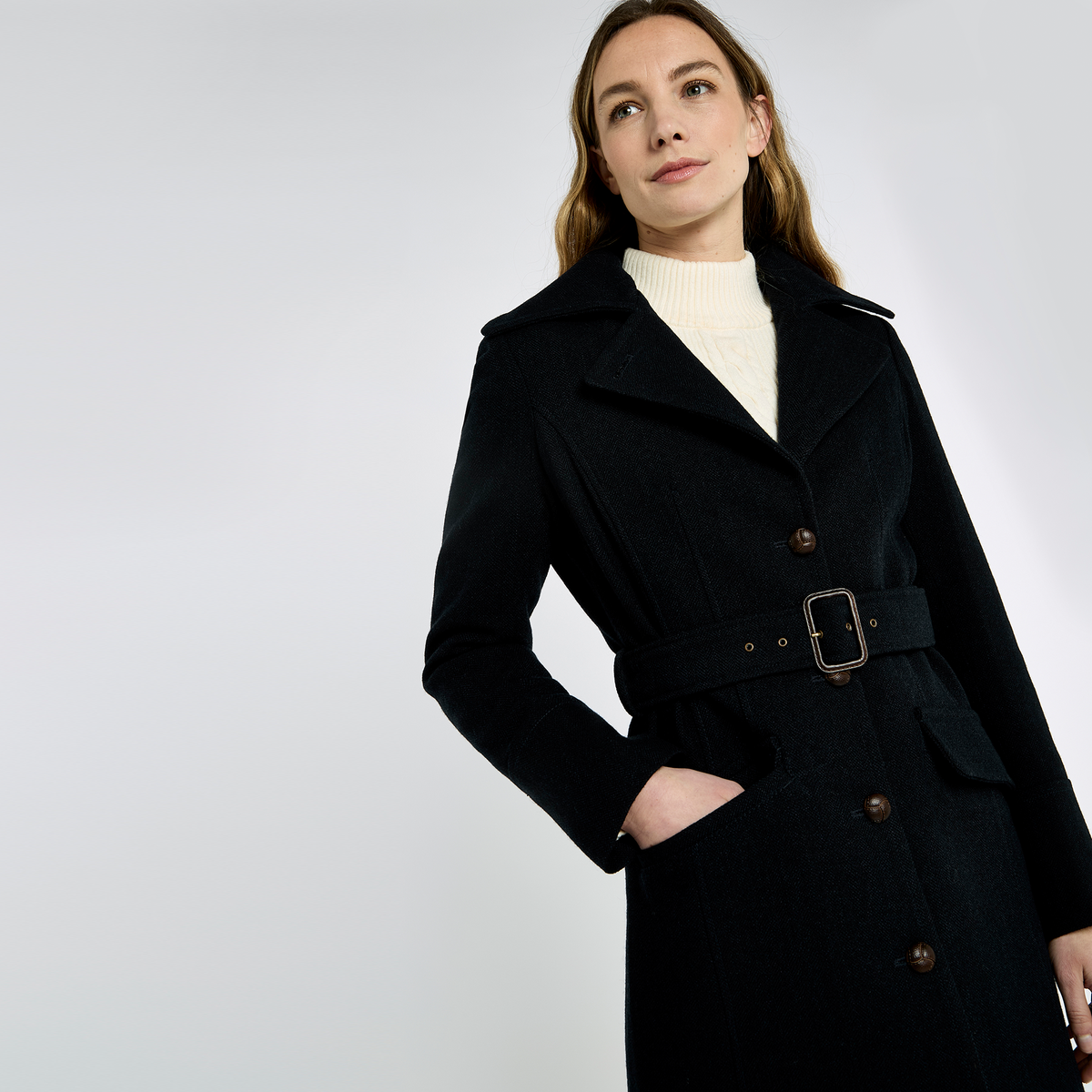 Brookvale Belted Tweed Coat