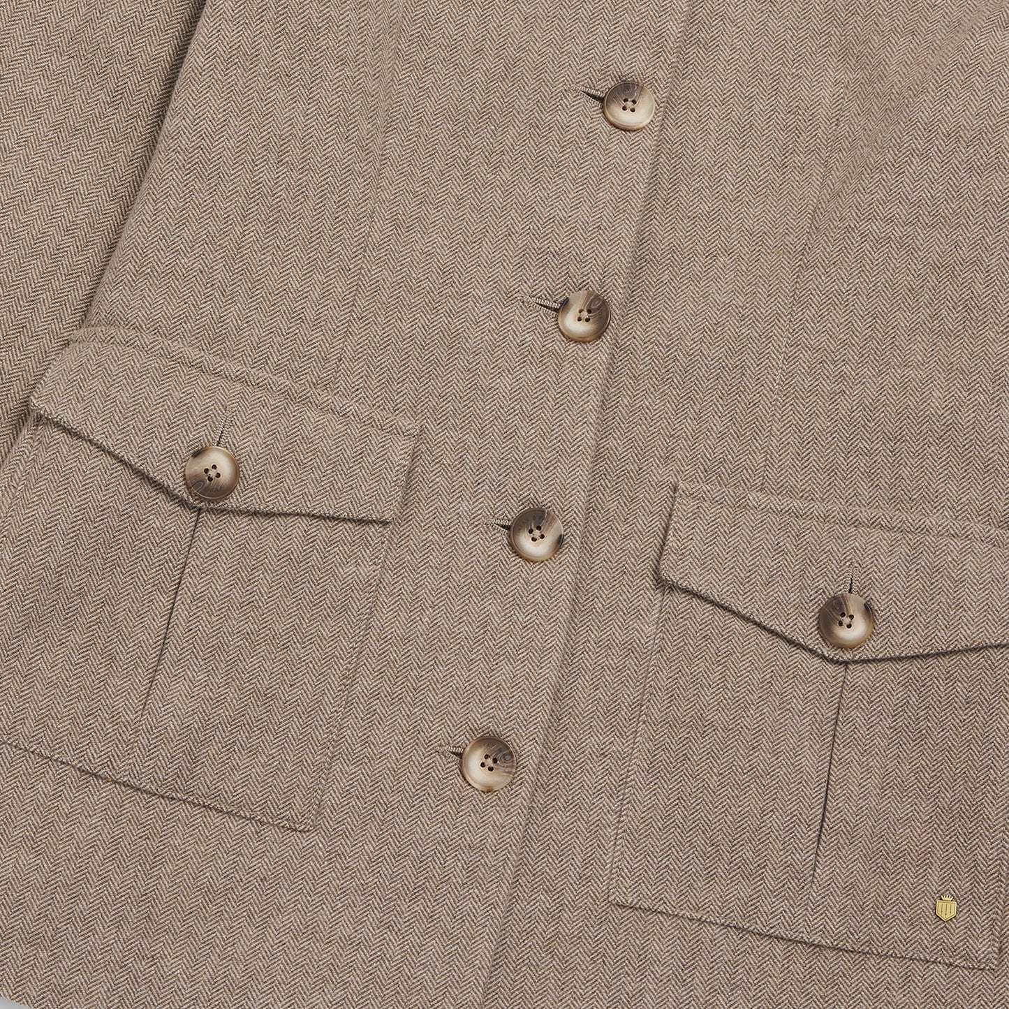 Eliza Single Breasted Herringbone Jacket