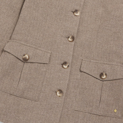 Eliza Single Breasted Herringbone Jacket