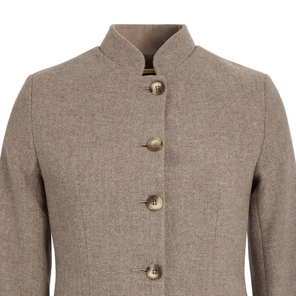 Eliza Single Breasted Herringbone Jacket