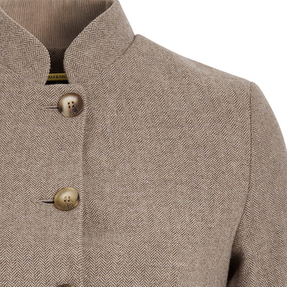Eliza Single Breasted Herringbone Jacket