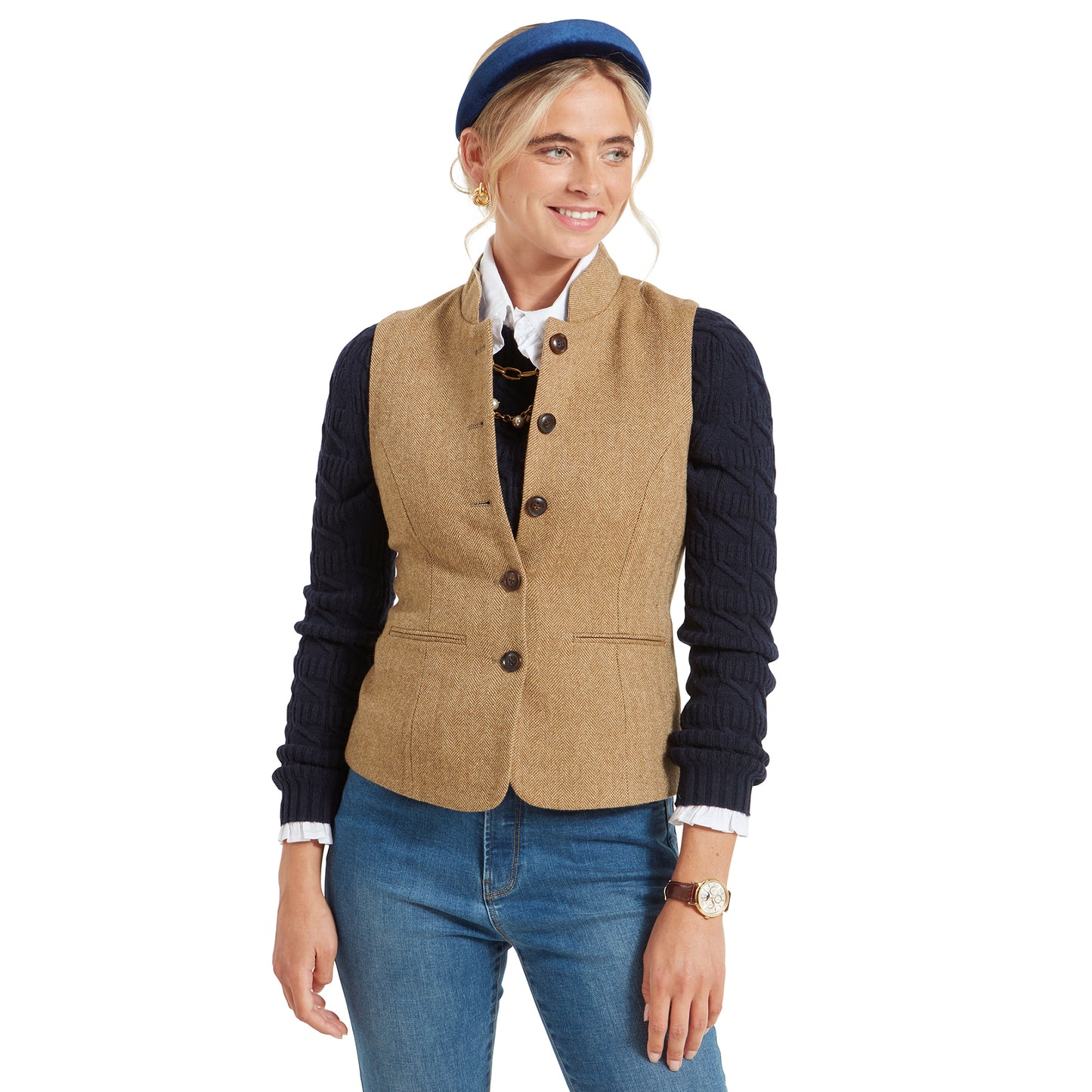Millport Tweed Nehru Waistcoat