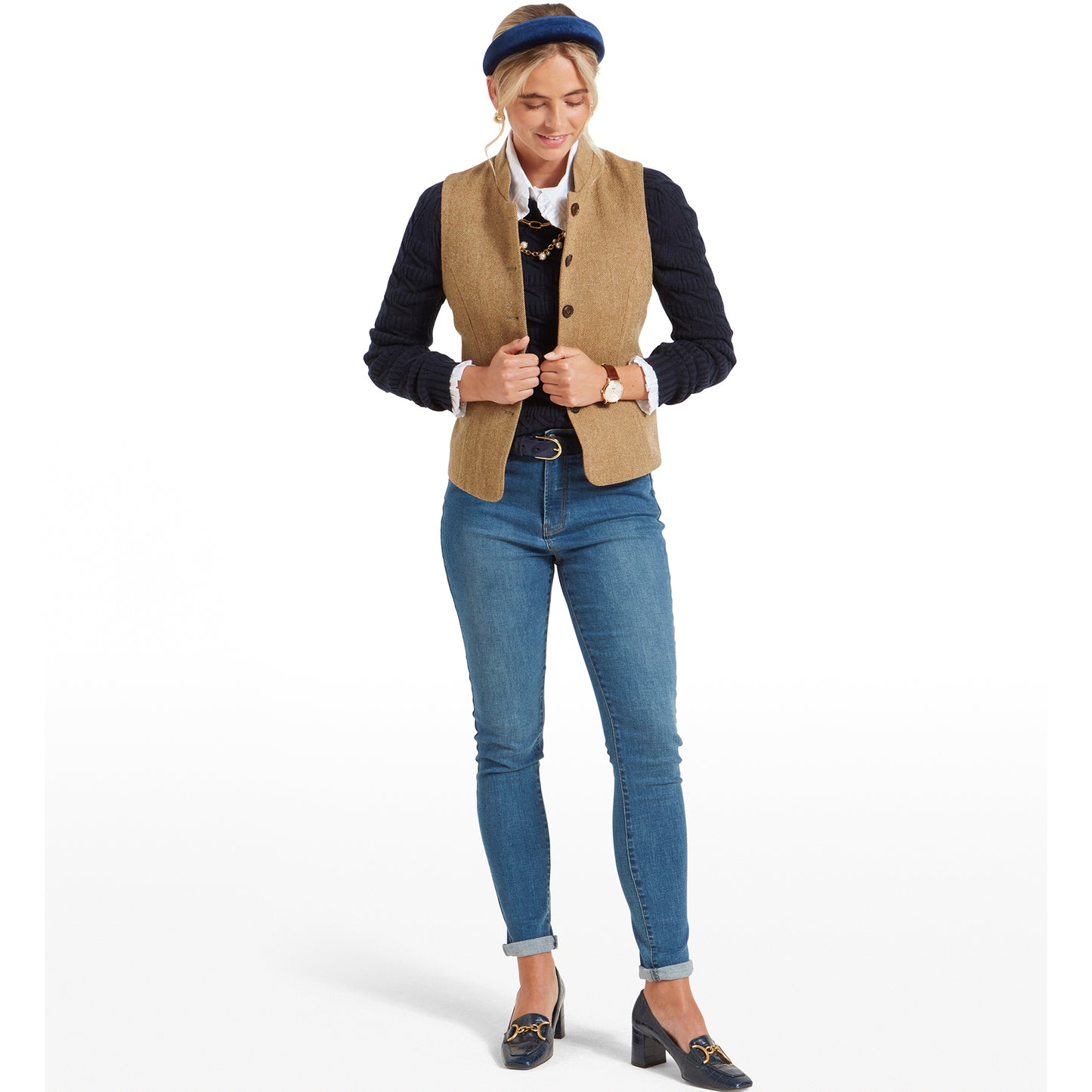 Millport Tweed Nehru Waistcoat