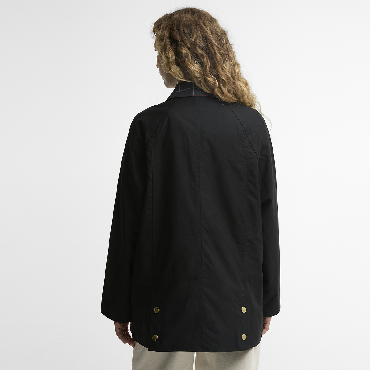 Tartan Collar Modern Beadnell Wax Jacket