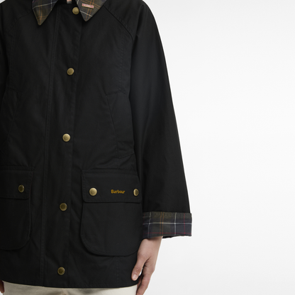 Tartan Collar Modern Beadnell Wax Jacket