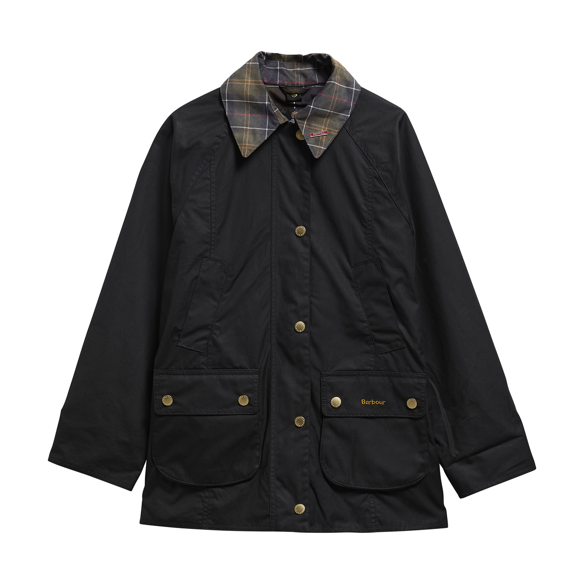 Tartan Collar Modern Beadnell Wax Jacket