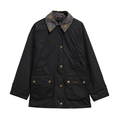 Tartan Collar Modern Beadnell Wax Jacket