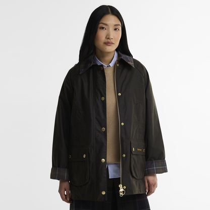 Tartan Collar Modern Beadnell Wax Jacket