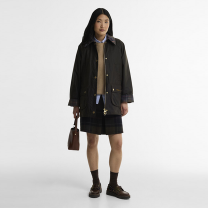 Tartan Collar Modern Beadnell Wax Jacket