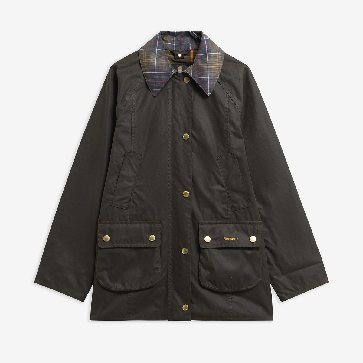 Tartan Collar Modern Beadnell Wax Jacket