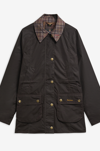 Tartan Collar Modern Beadnell Wax Jacket