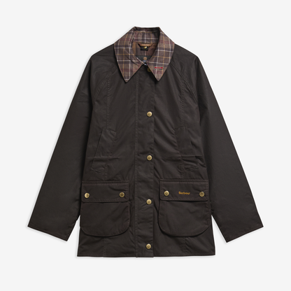 Tartan Collar Modern Beadnell Wax Jacket