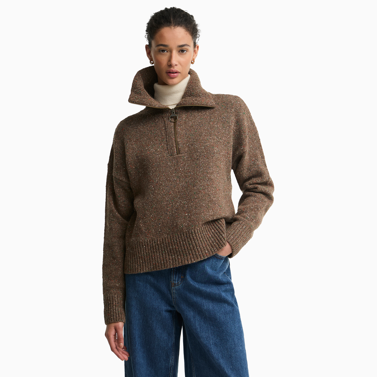 Lavensdale Half Zip Fleck Knitted Jumper