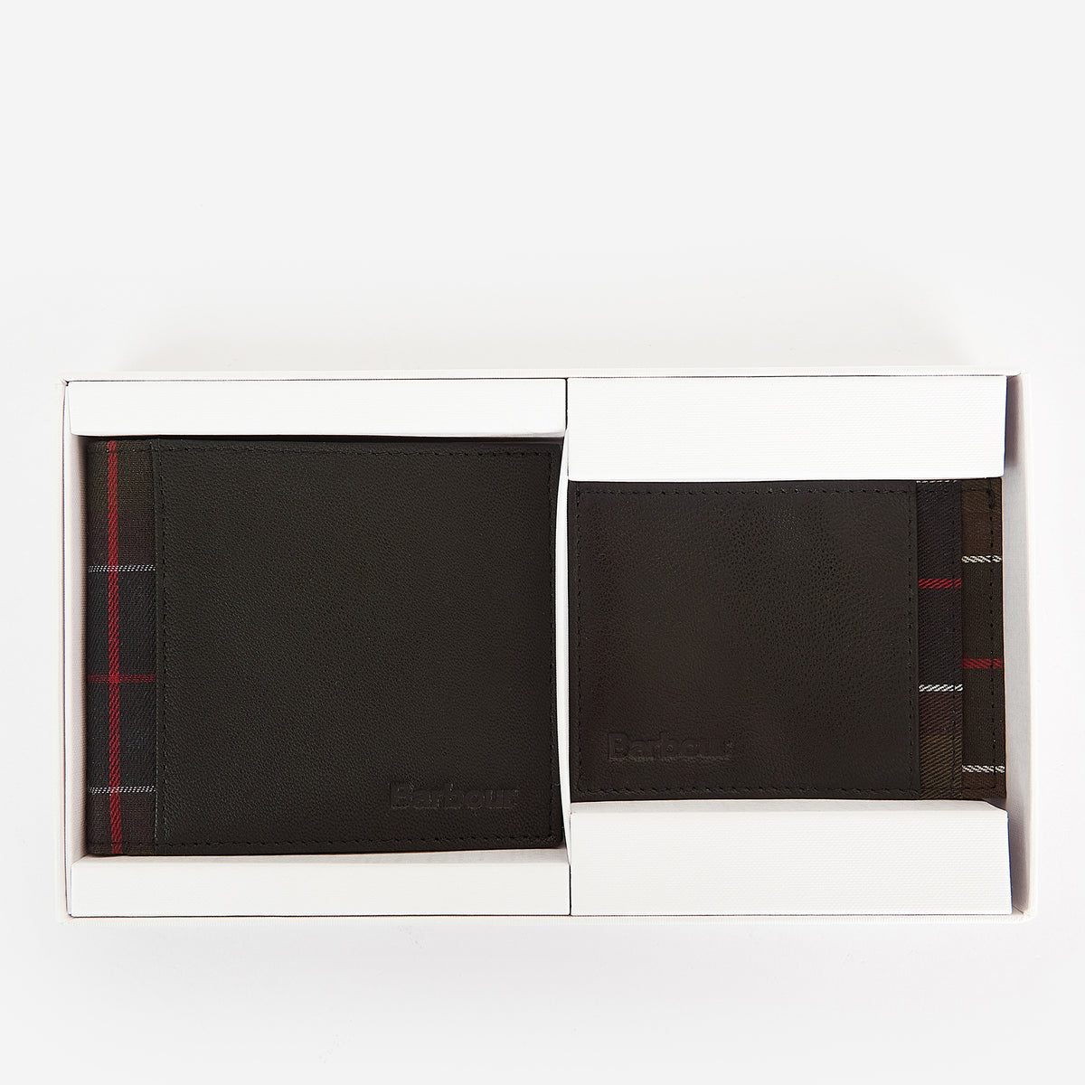 Leather/Tartan Wallet & Card Holder Gift Set