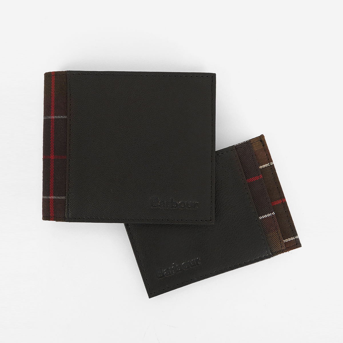 Leather/Tartan Wallet & Card Holder Gift Set