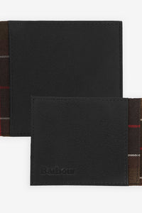 Leather/Tartan Wallet & Card Holder Gift Set