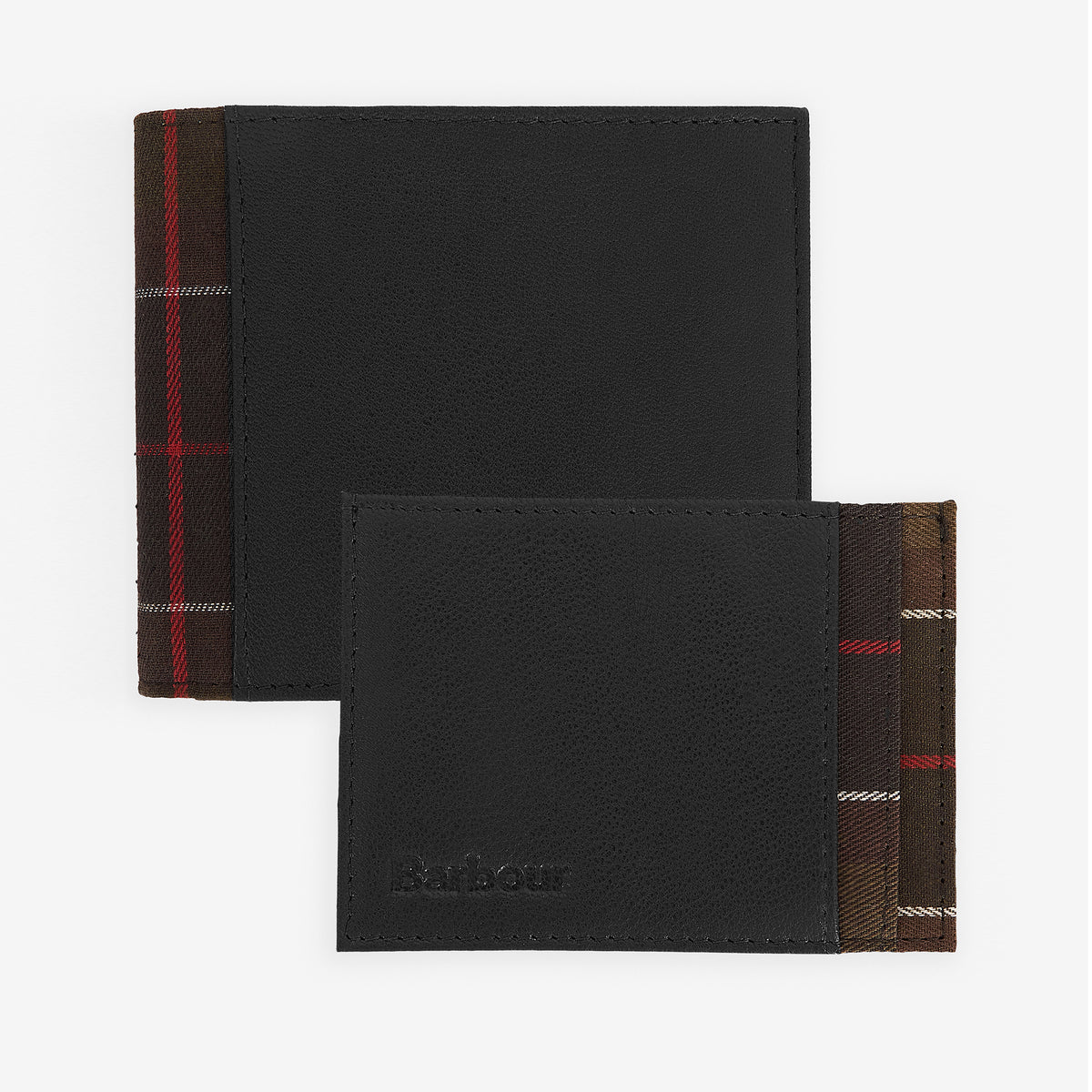 Leather/Tartan Wallet & Card Holder Gift Set