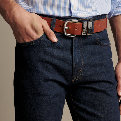 Drover Belt Nickel/Brass