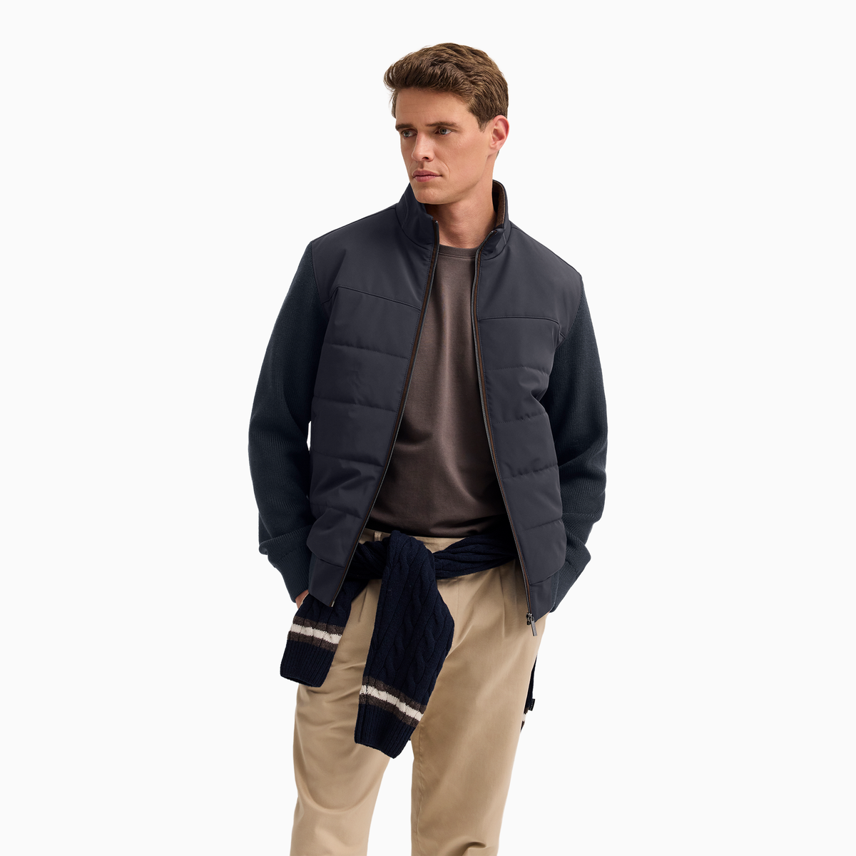 Casual Hybrid Wool Sleeve Jacket
