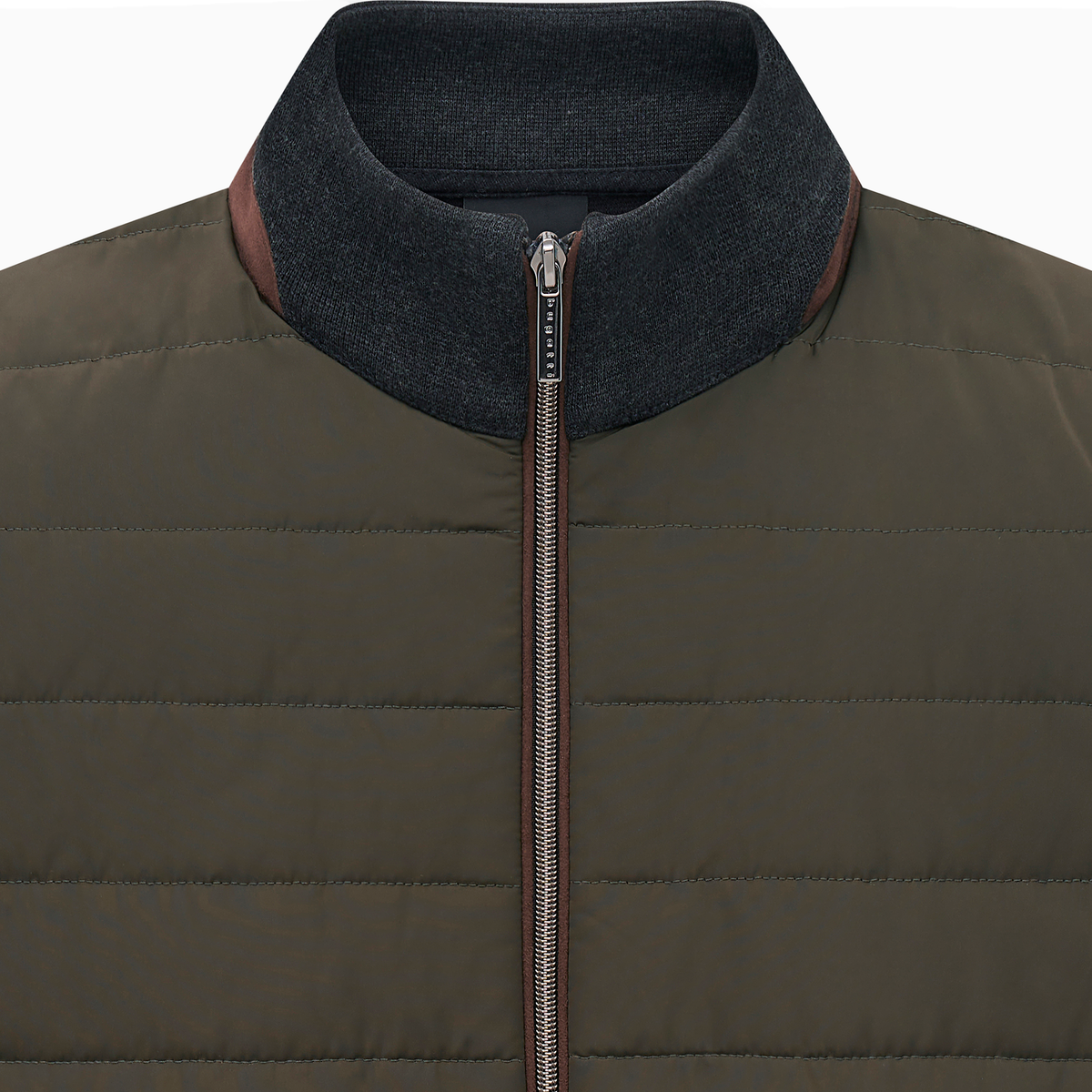 Knitted Back Baffle Gilet 