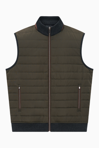 Knitted Back Baffle Gilet 