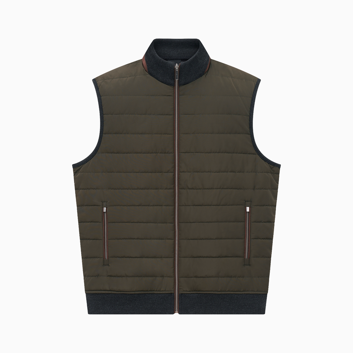 Knitted Back Baffle Gilet 