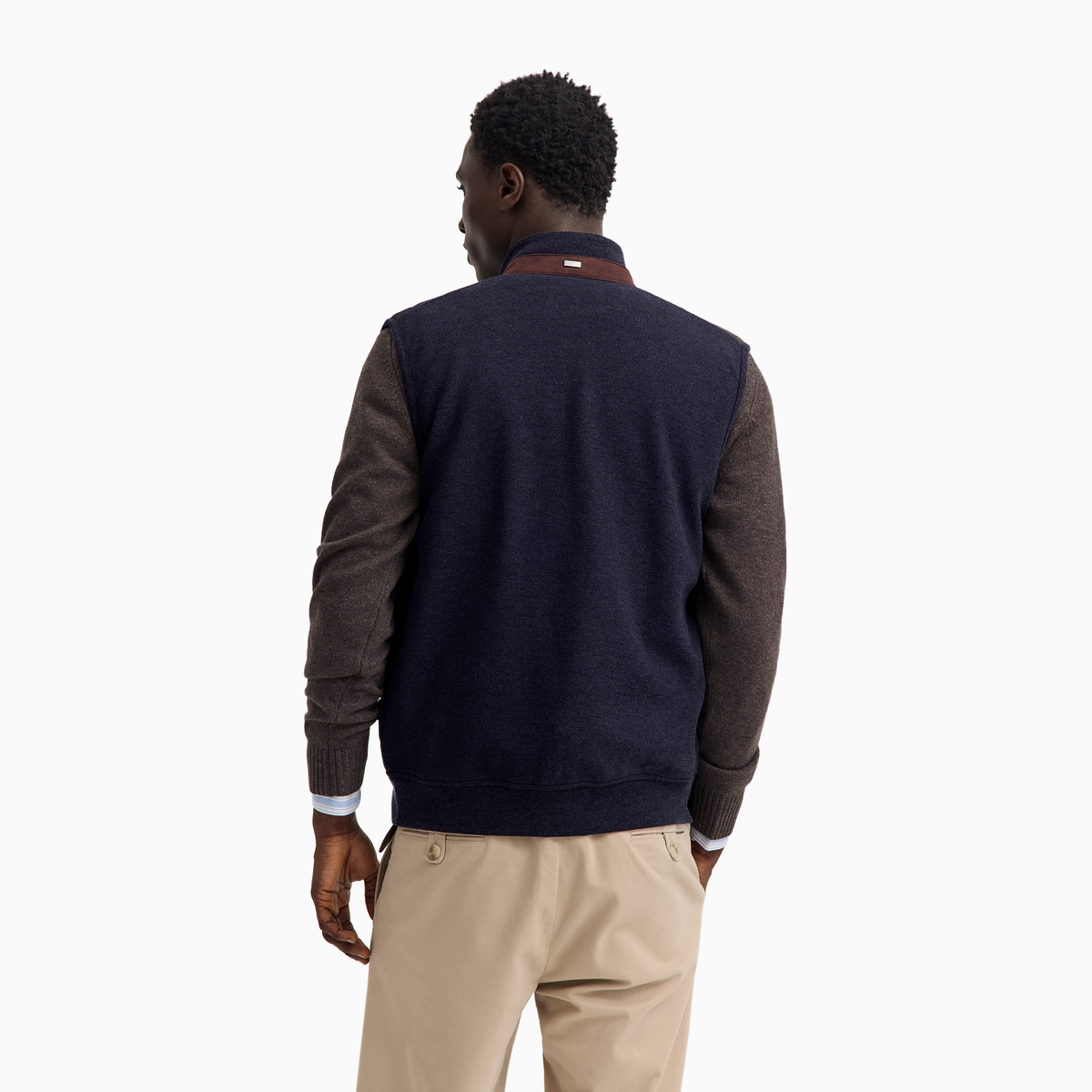 Knitted Back Baffle Gilet 