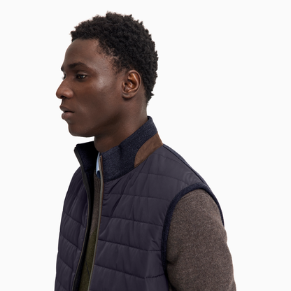 Knitted Back Baffle Gilet 