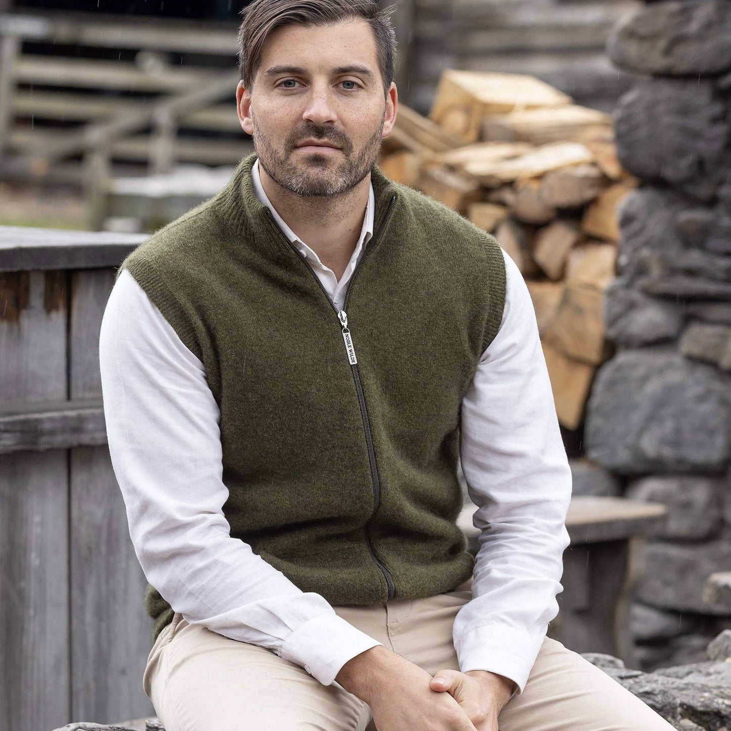 Men's Possum Merino Gilet