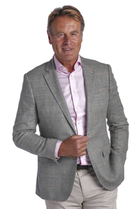 Casino Linen/Wool Check Jacket
