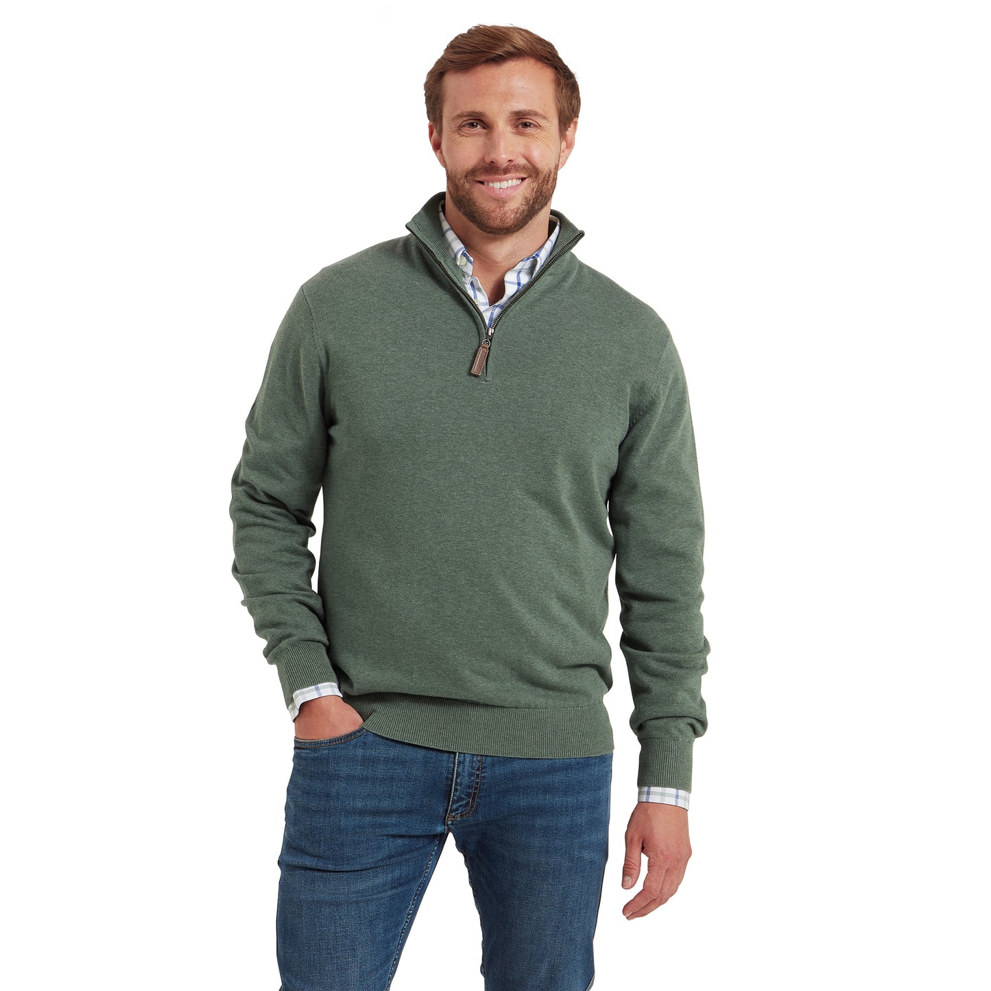 Porthmeor Pima Cotton Quarter Zip