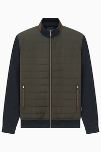 Knitted Back Baffle Jacket