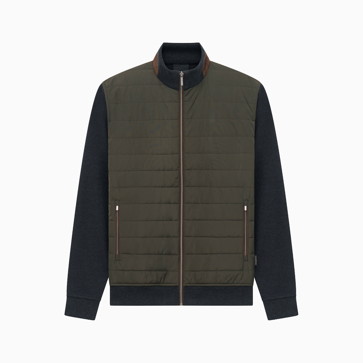Knitted Back Baffle Jacket