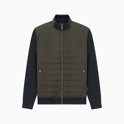 Knitted Back Baffle Jacket