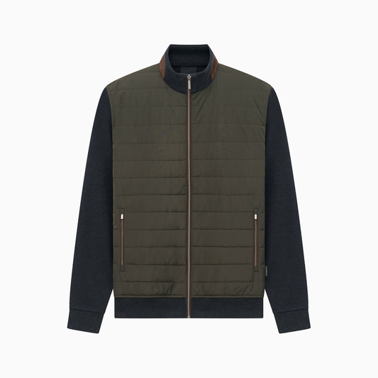 Knitted Back Baffle Jacket
