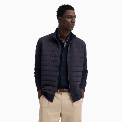 Knitted Back Baffle Jacket