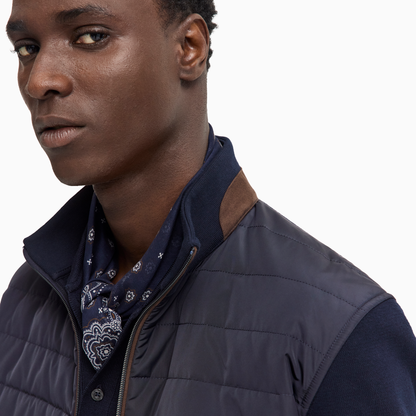 Knitted Back Baffle Jacket