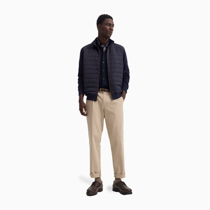 Knitted Back Baffle Jacket