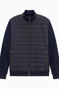 Knitted Back Baffle Jacket