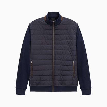 Knitted Back Baffle Jacket