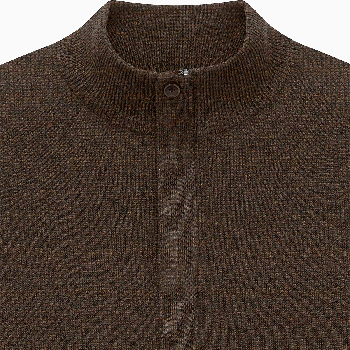 Knitted Wool Zip Cardigan